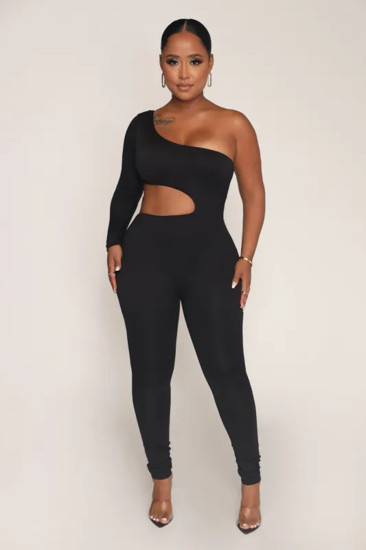 Ivy Asymmetrical Jumpsuit - Black sold by My outfit online