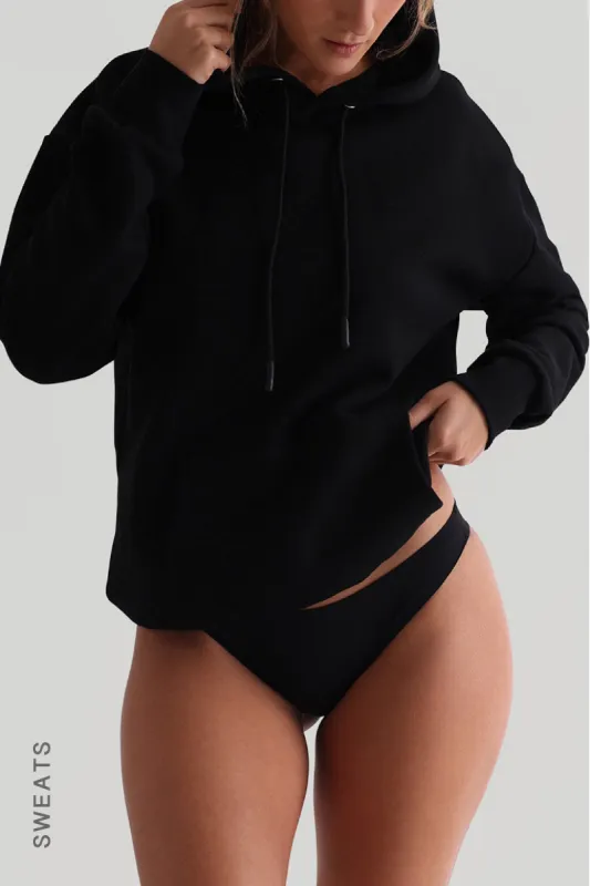 Relaxed Fit Hoodie - Black sold by My outfit online
