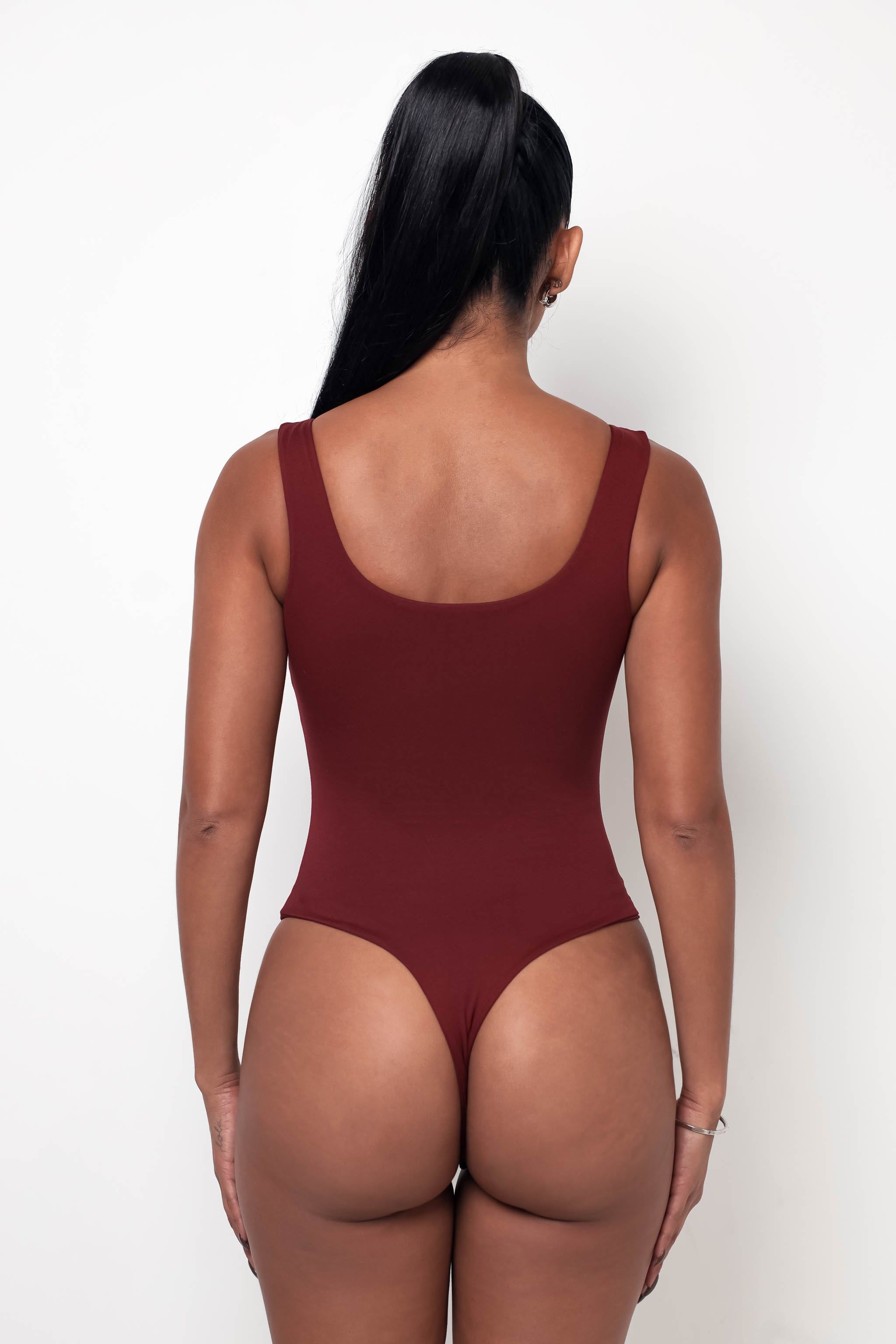 Simple Life Bodysuit - Burgundy sold by My outfit online product image thumbnail 3