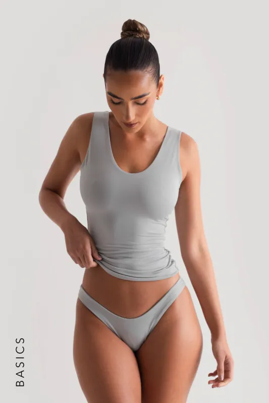 Scoop Neck Tank Top - Sky Gray sold by My outfit online