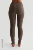 High Waisted Micro-Ribbed Leggings - Warm Mocha sold by My outfit online