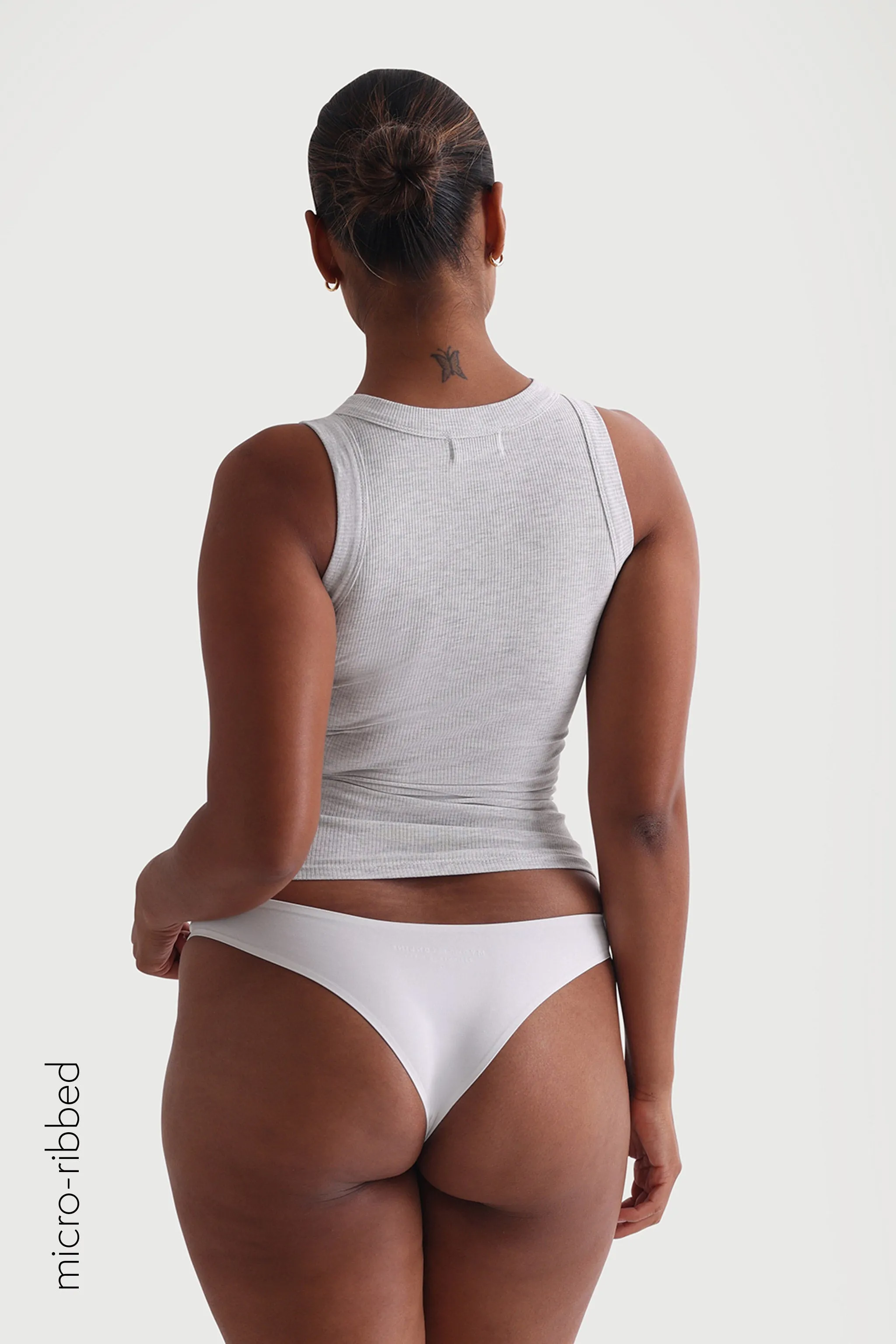 Crew Micro-Ribbed Tank Top - Light Heather Gray sold by My outfit online product image thumbnail 4