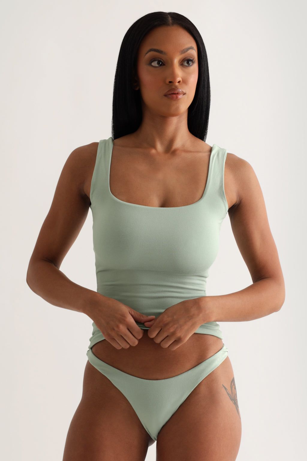 Low Back Tank Top - Sage sold by My outfit online product image thumbnail 3