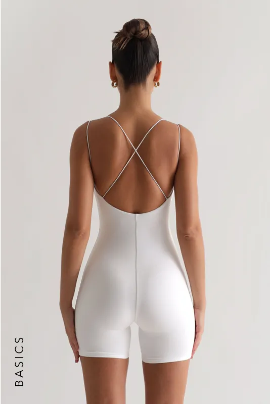 String Crossback Romper - White sold by My outfit online