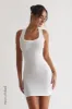 T-Shape Micro-Ribbed Mini Dress - White sold by My outfit online