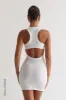T-Shape Micro-Ribbed Mini Dress - White sold by My outfit online