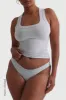 T-Shape Micro-Ribbed Tank Top - Sky sold by My outfit online
