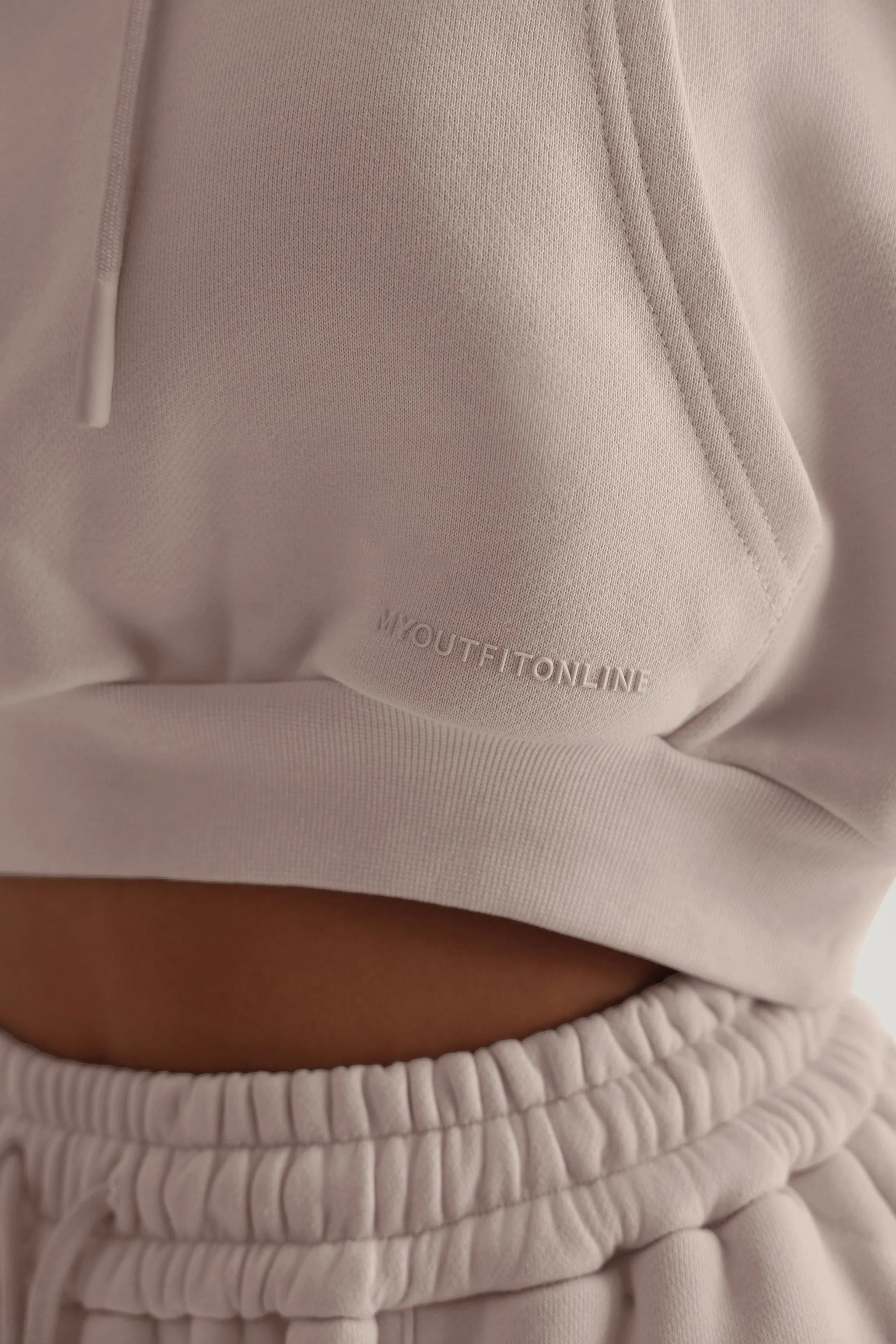 Oversized Cropped Hoodie - Soft Beige sold by My outfit online product image thumbnail 3