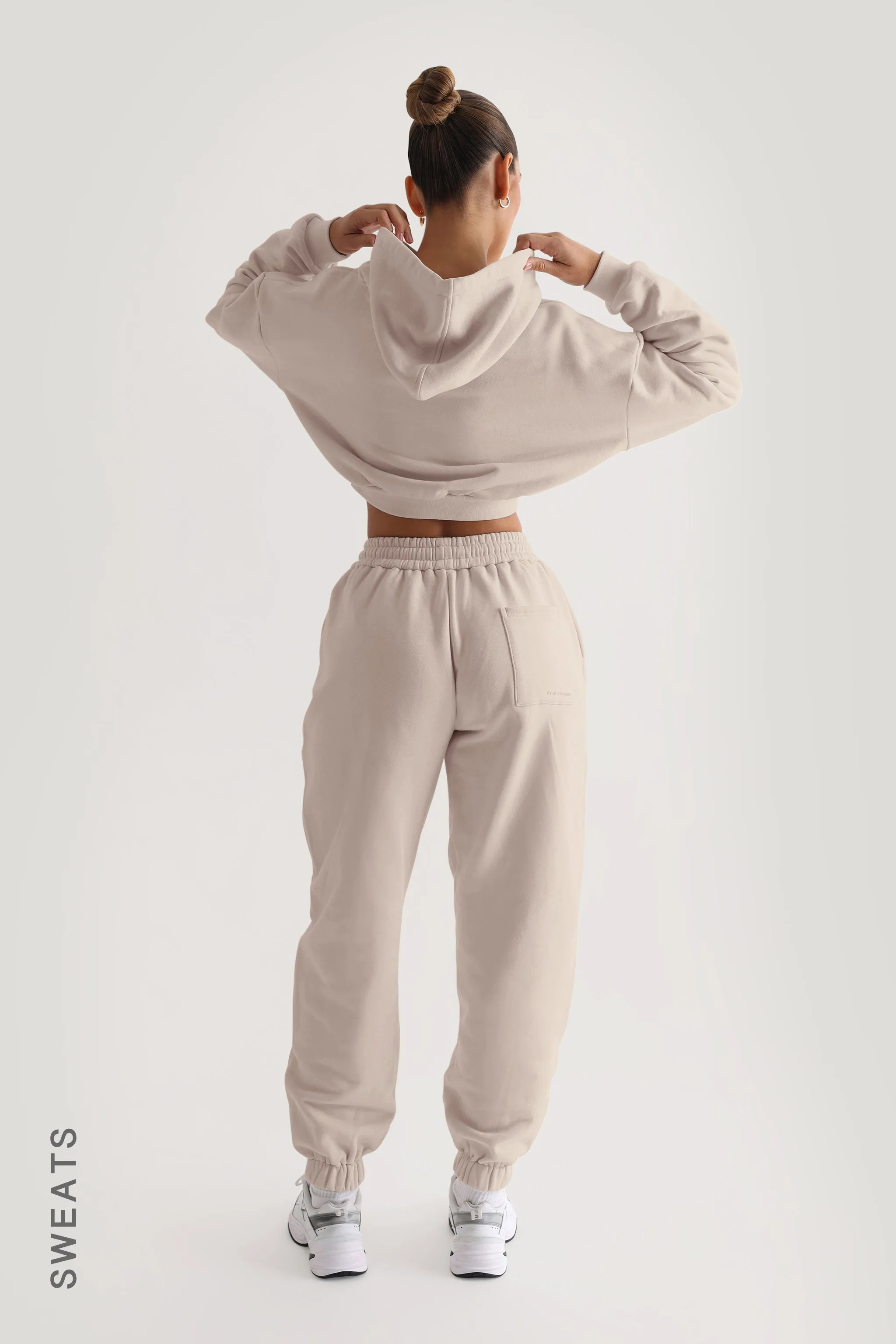 Oversized Cropped Hoodie - Soft Beige sold by My outfit online product image thumbnail 2
