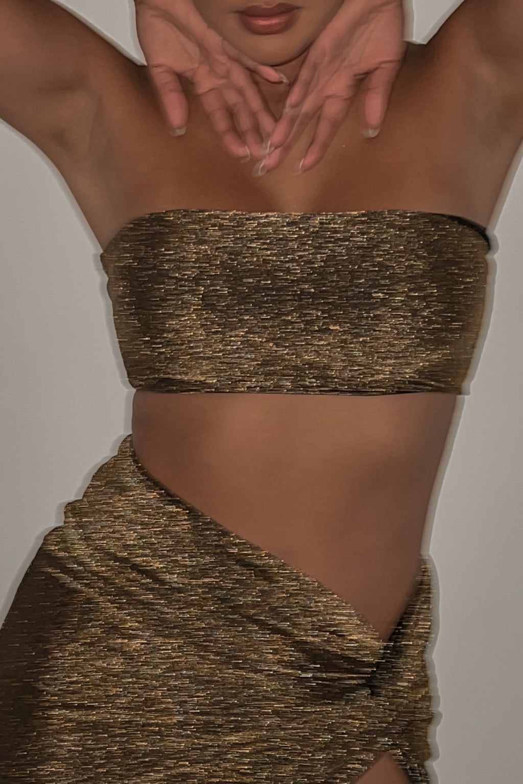 Skye Glitter Two Piece Set - Gold sold by My outfit online product image thumbnail 4