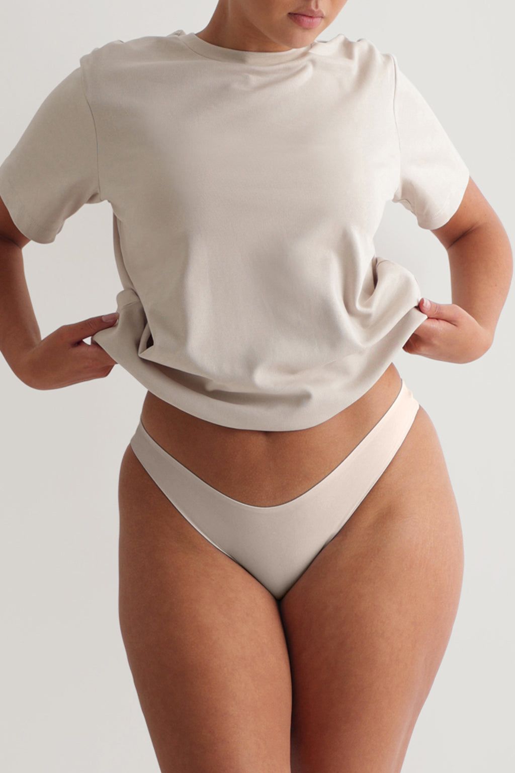 Relaxed Fit T-Shirt - Light Beige sold by My outfit online