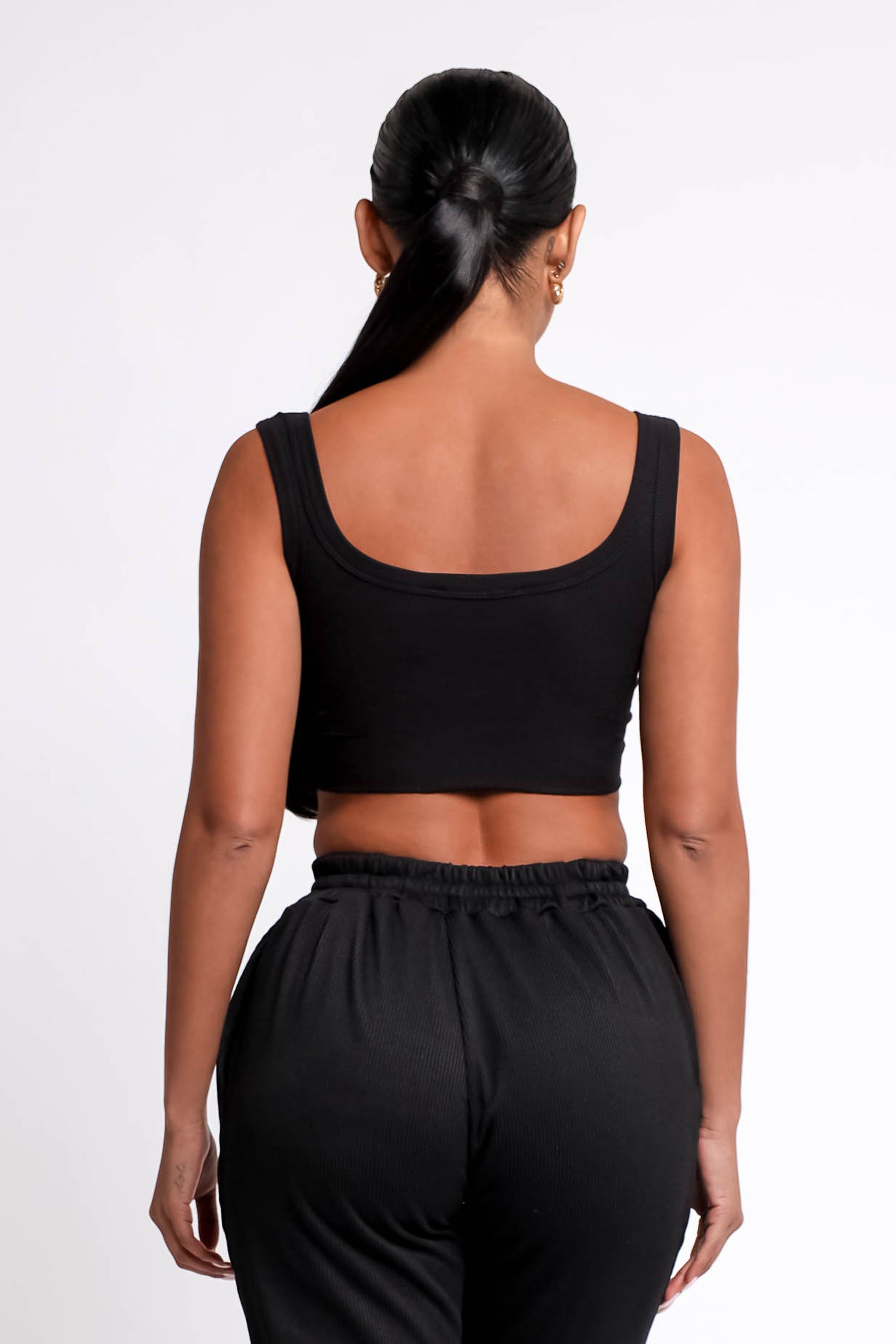 Cotton Tank Top - Black sold by My outfit online product image thumbnail 4