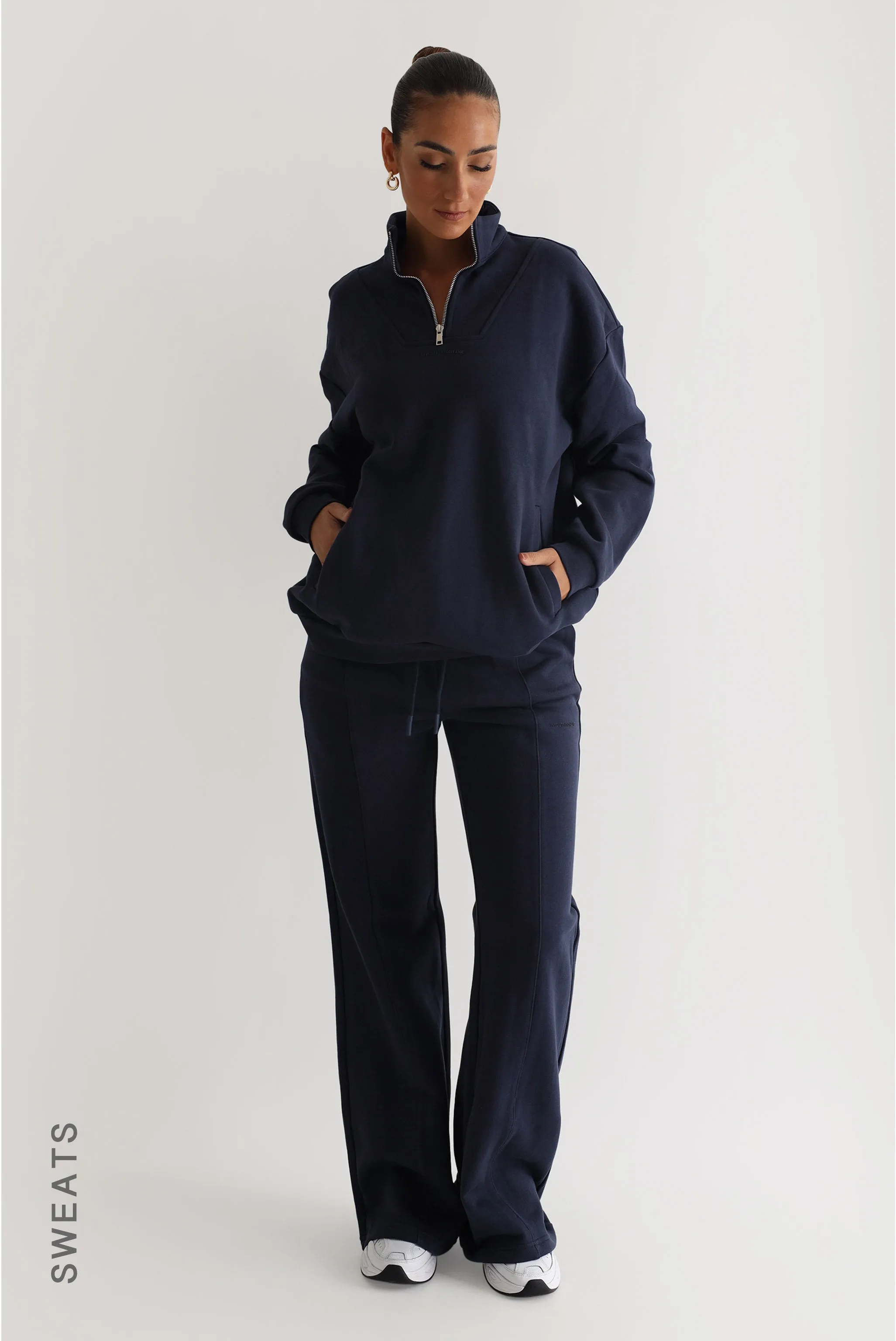 Quarter Zip Sweatshirt - Navy sold by My outfit online product image thumbnail 3