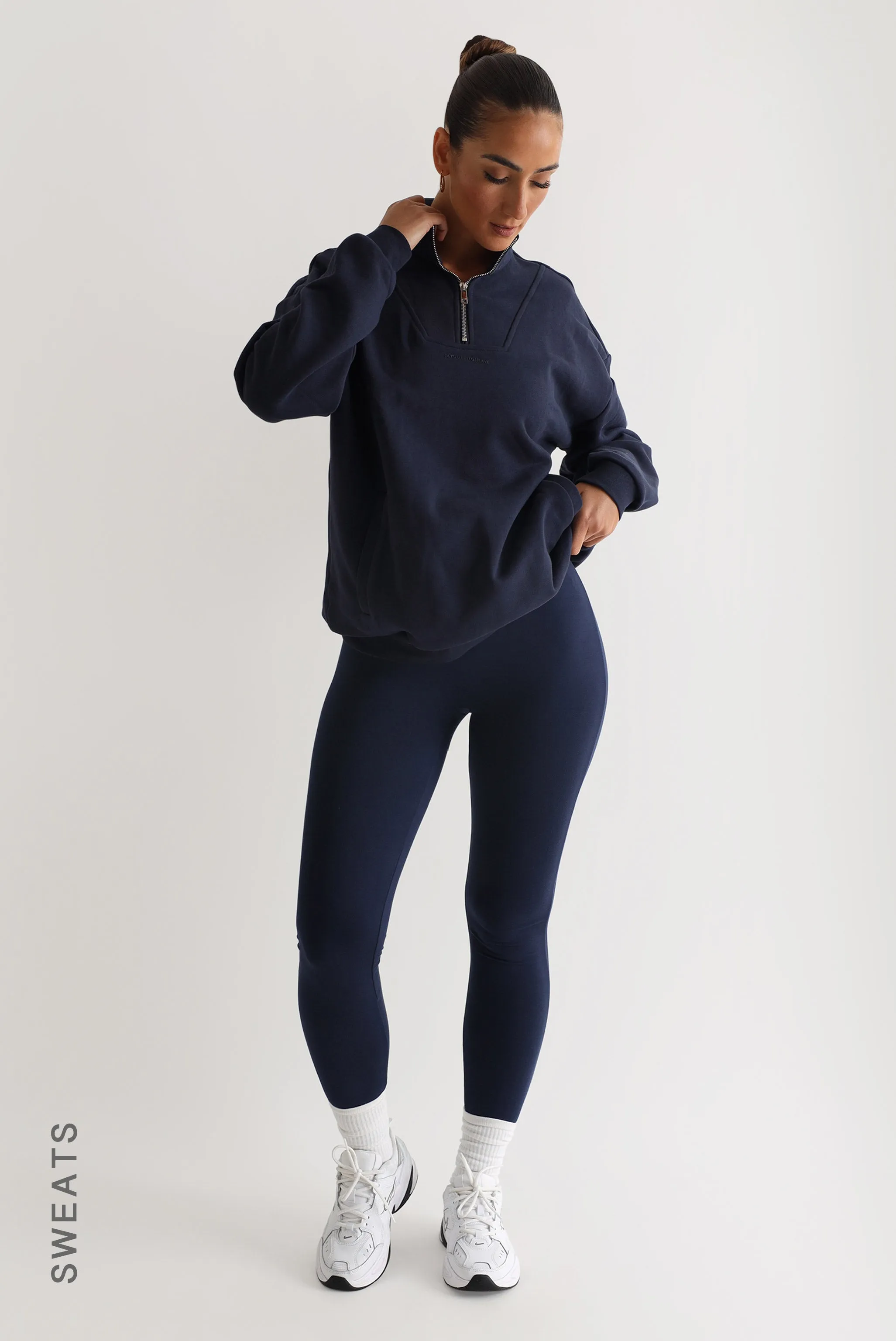 Quarter Zip Sweatshirt - Navy sold by My outfit online product image thumbnail 5