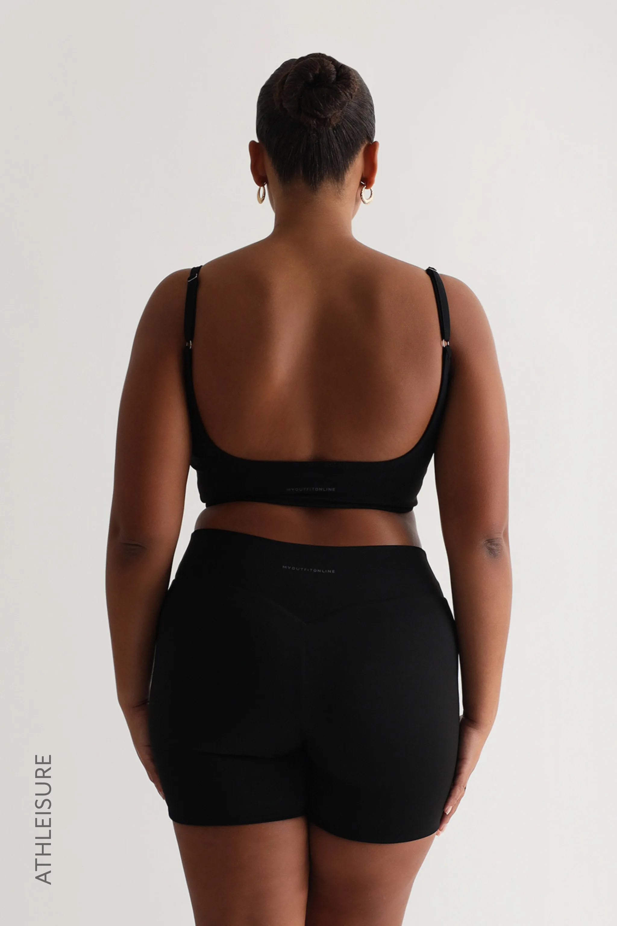 Open Back Athleisure Crop Top - Black sold by My outfit online product image thumbnail 3