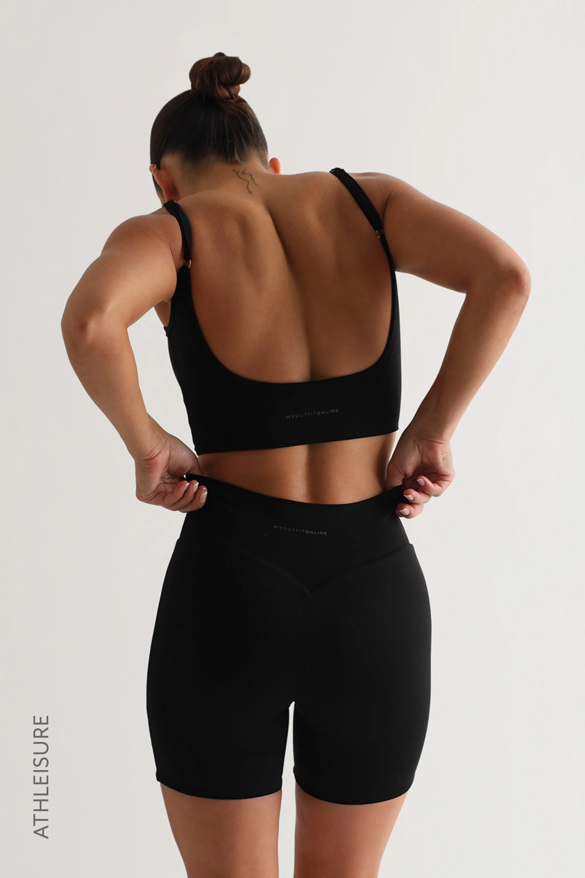 Open Back Athleisure Crop Top - Black sold by My outfit online product image thumbnail 4