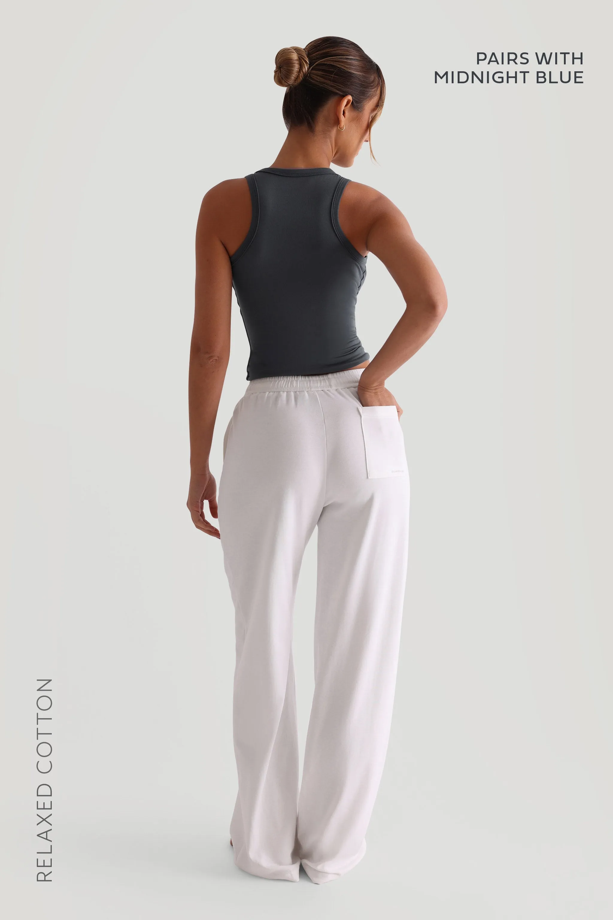 Relaxed Cotton Pants - White sold by My outfit online product image thumbnail 3