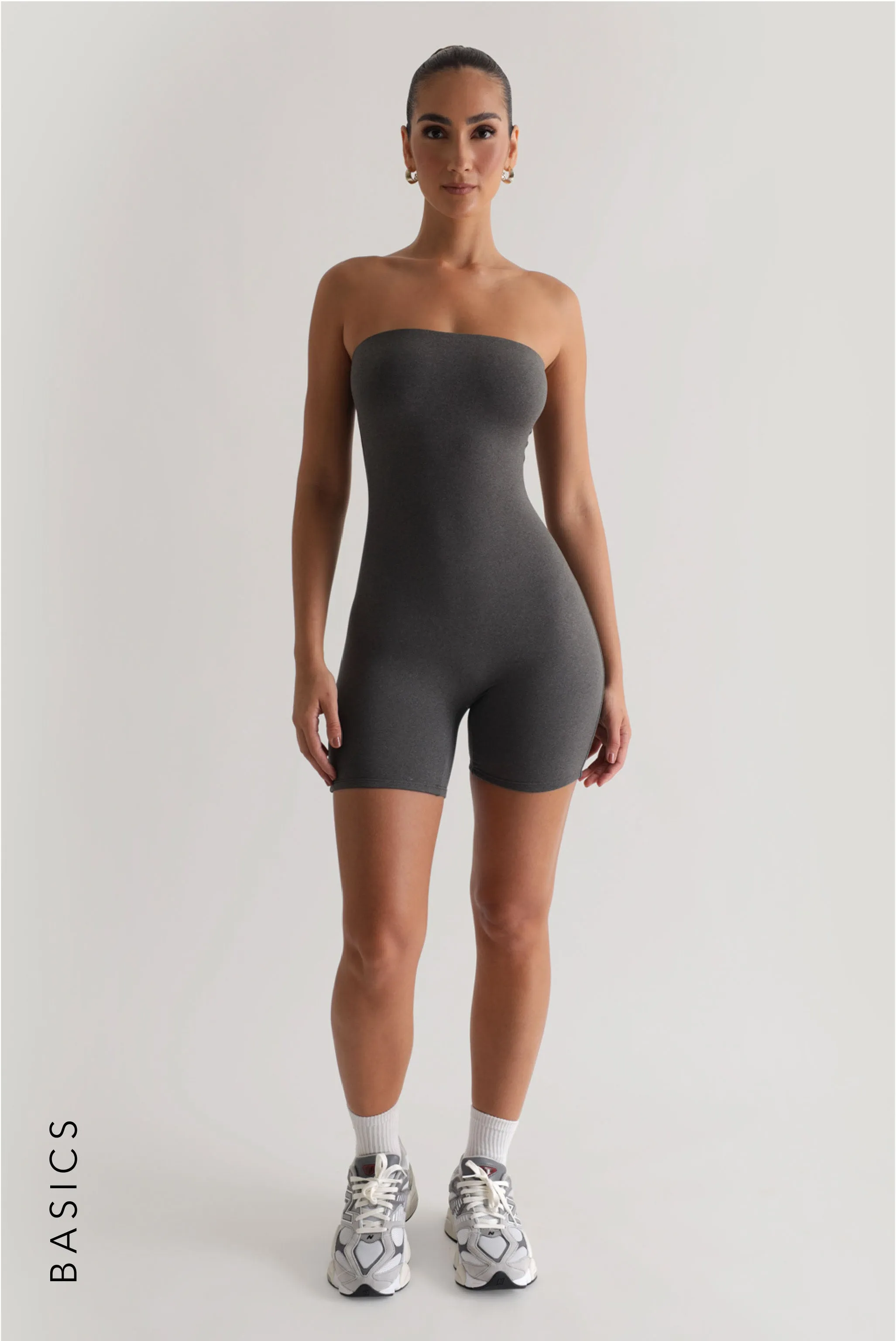 Classic Tube Romper - Dark Heather Gray sold by My outfit online