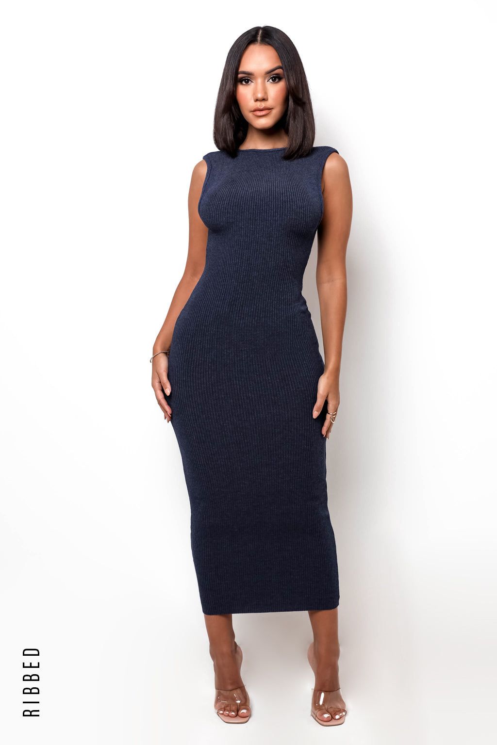 Venus Ribbed Backless Maxi Dress - Blue sold by My outfit online product image thumbnail 3