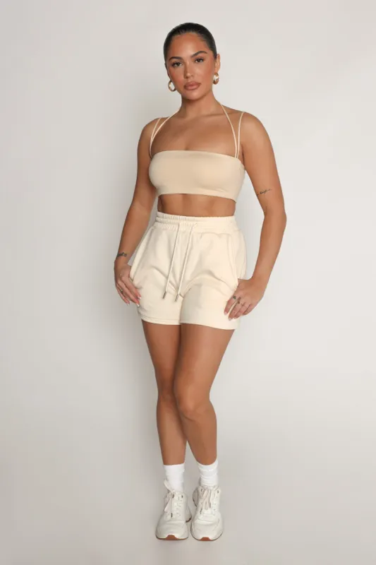 Classic Fleece Shorts- Cream sold by My outfit online