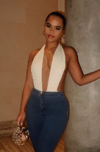 Open Back Bodysuit - Nude sold by My outfit online
