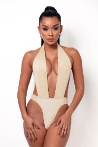 Open Back Bodysuit - Nude sold by My outfit online
