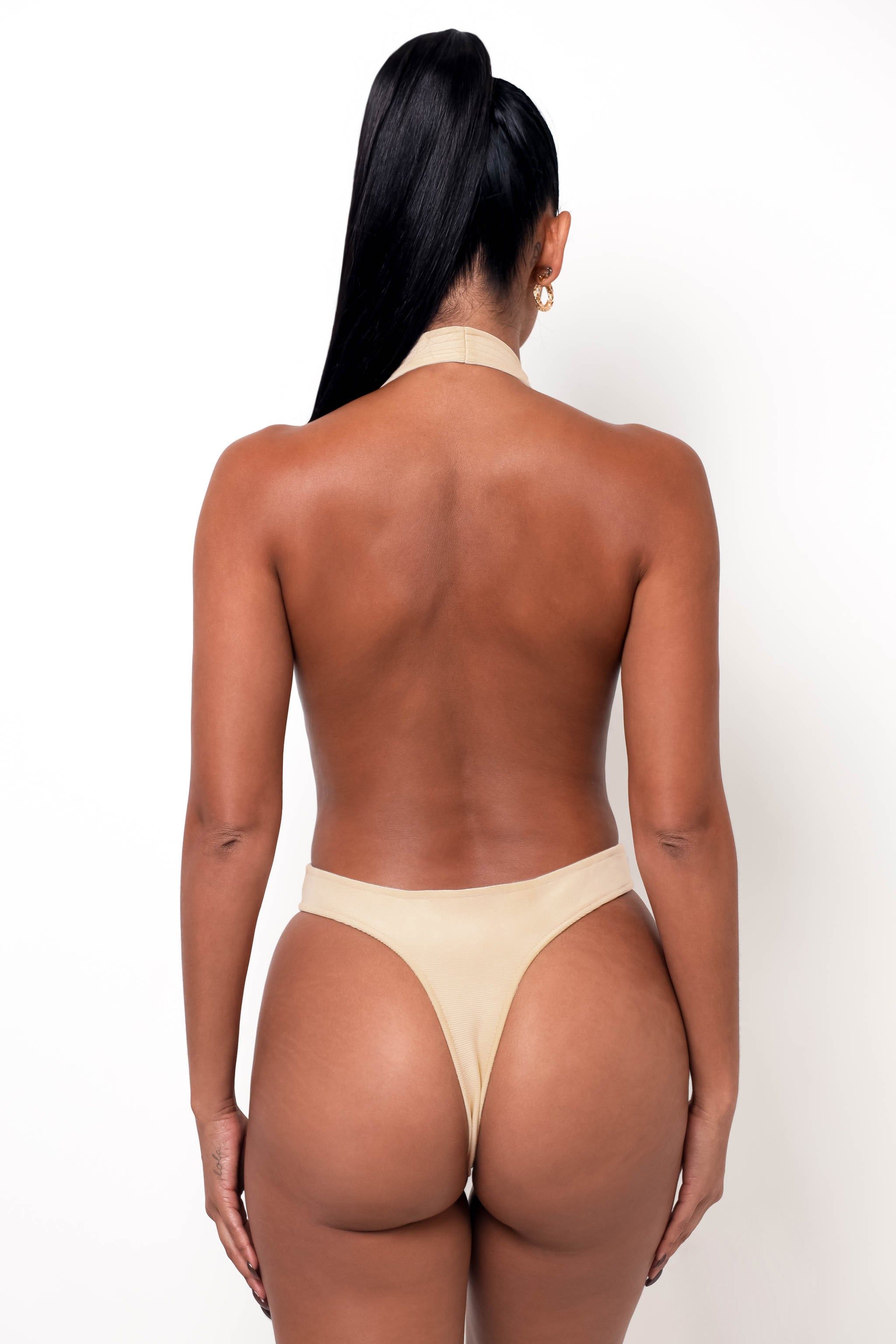 Open Back Bodysuit - Nude sold by My outfit online product image thumbnail 4