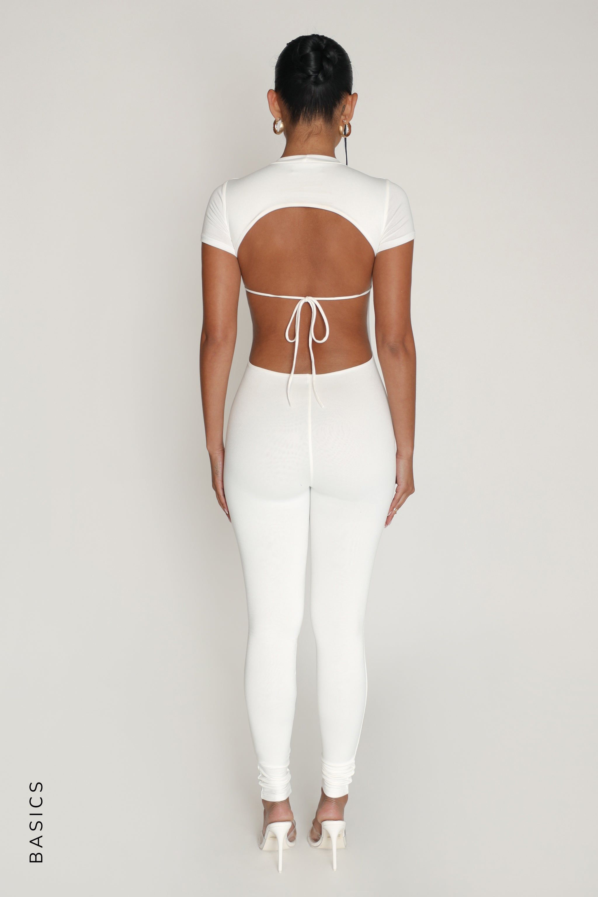 Feel For You Open Back Jumpsuit - White sold by My outfit online