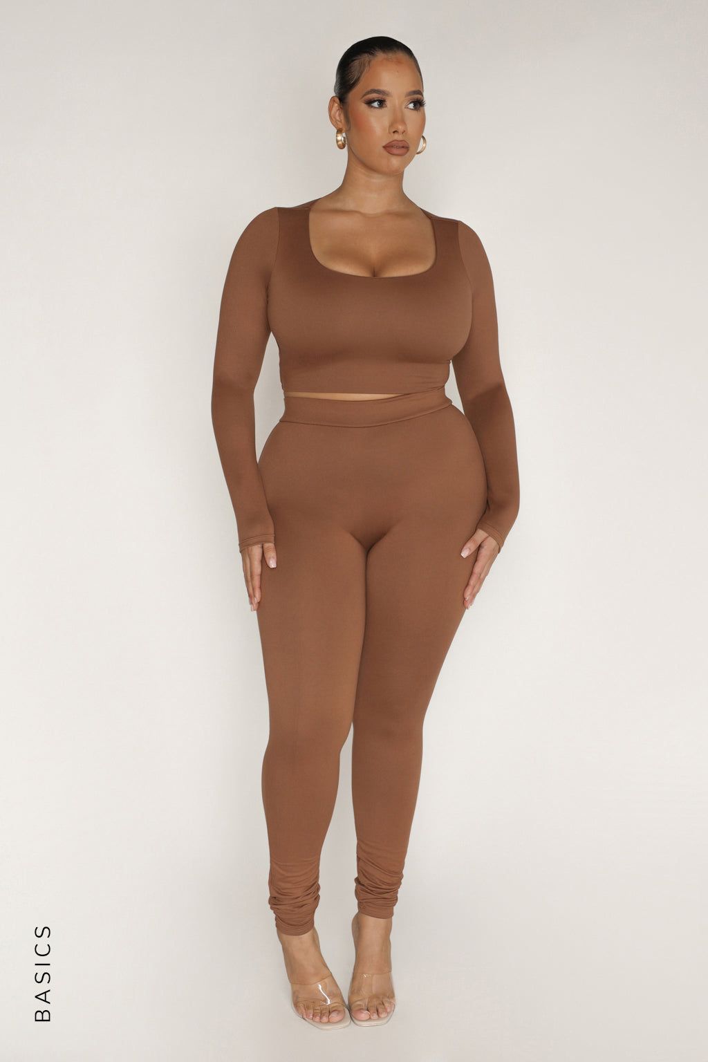 Just High Waisted Leggings - Light Brown sold by My outfit online product image thumbnail 2