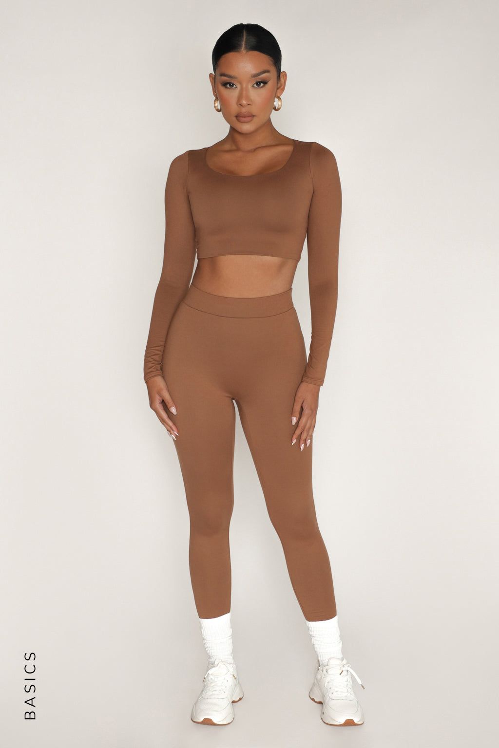 Just High Waisted Leggings - Light Brown sold by My outfit online