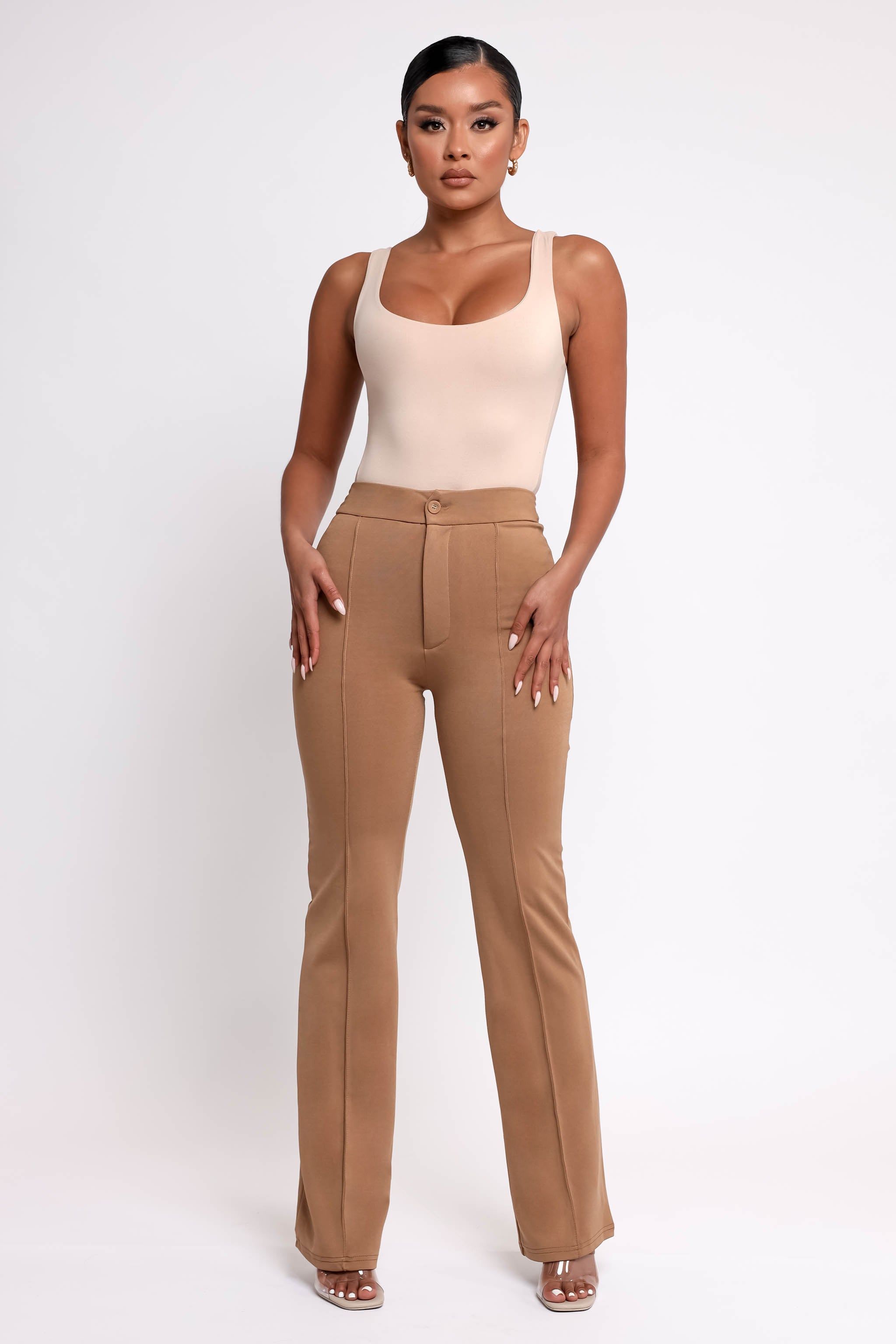 Vivi Wide Leg Trousers - Tan sold by My outfit online product image thumbnail 2