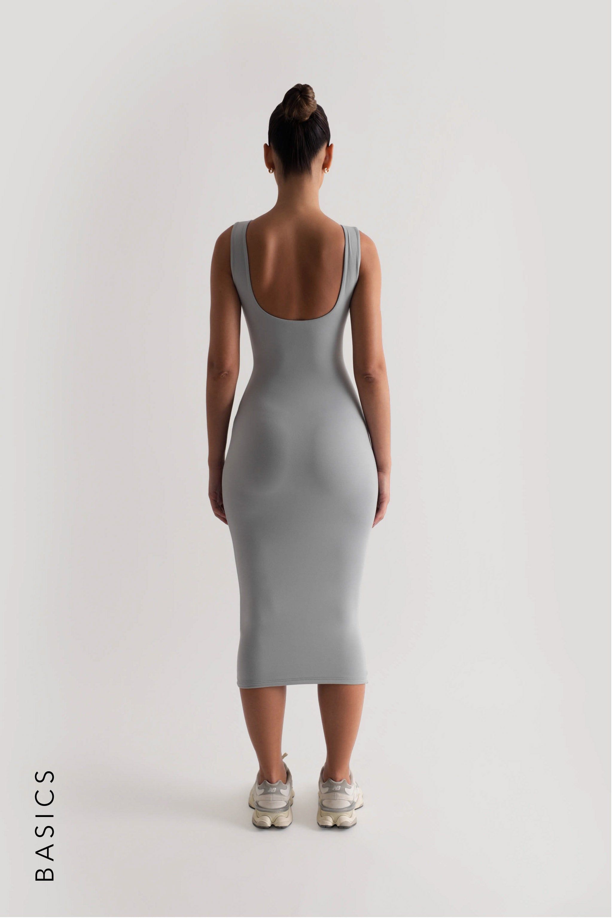 Scoop Neck Midi Dress - Sky Gray sold by My outfit online product image thumbnail 3