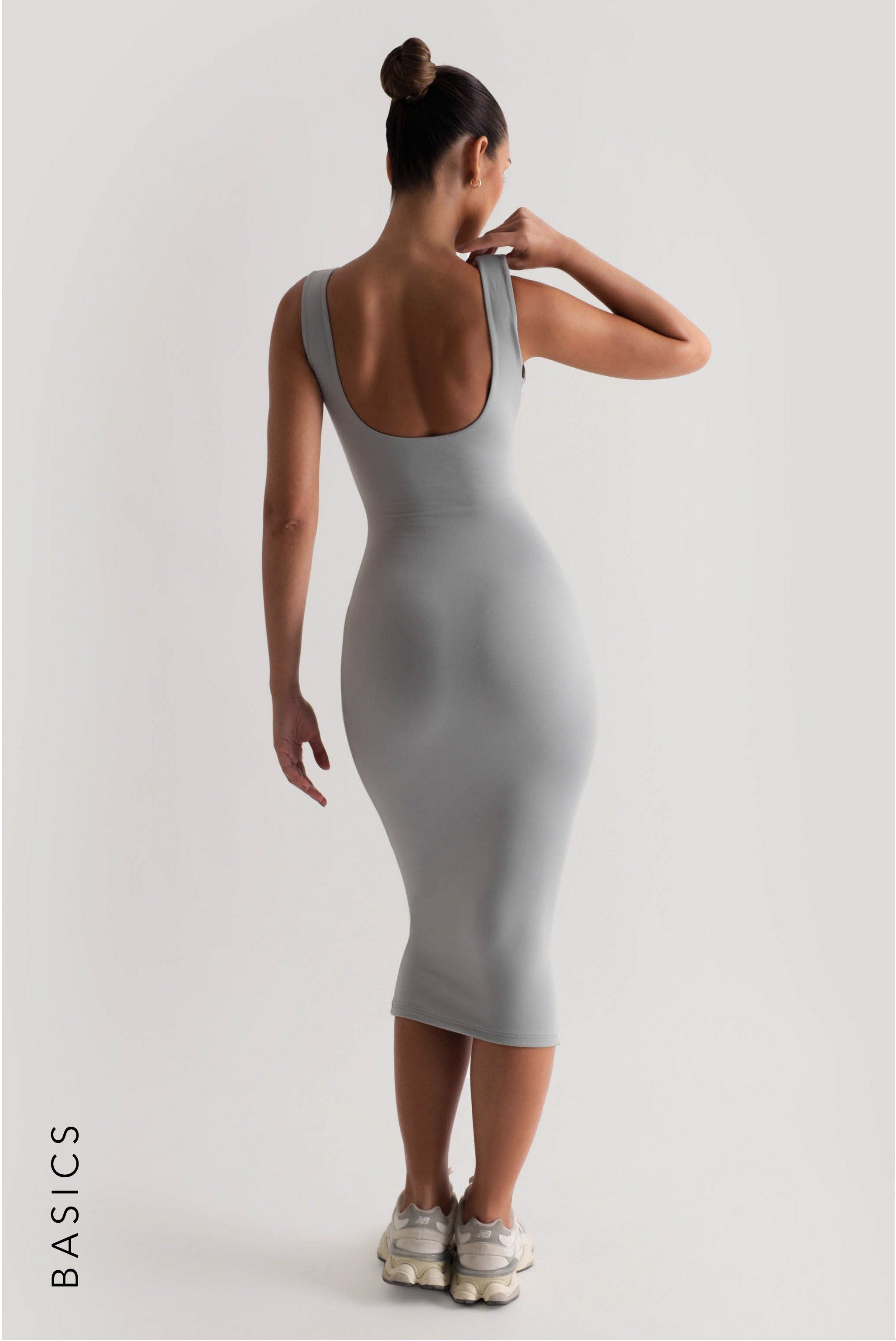 Scoop Neck Midi Dress - Sky Gray sold by My outfit online product image thumbnail 2