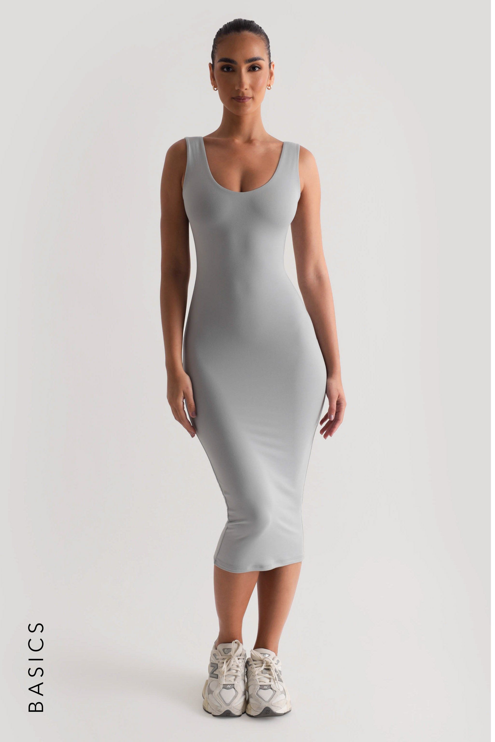 Scoop Neck Midi Dress - Sky Gray sold by My outfit online product image thumbnail 4