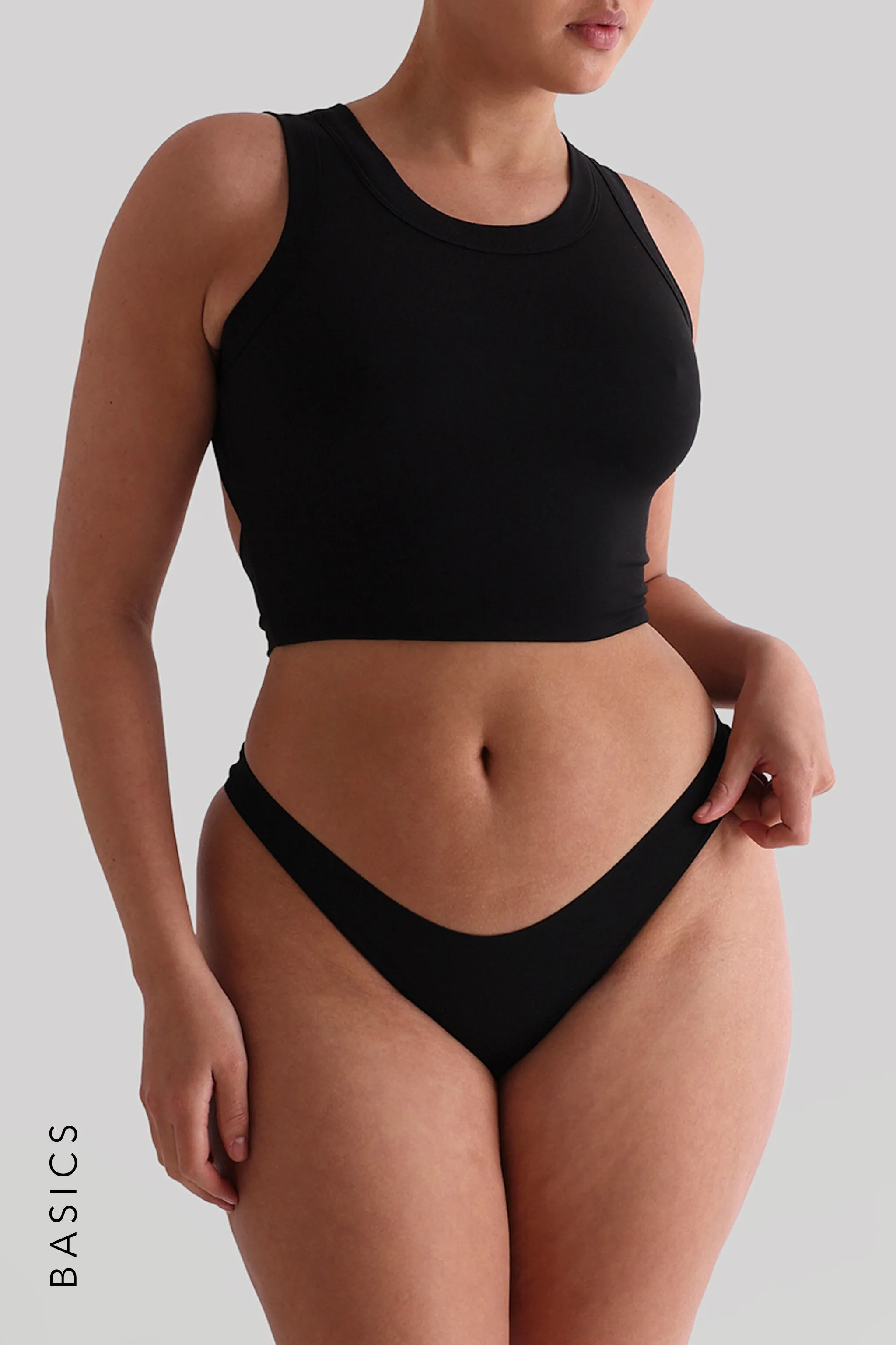 Open Back Crop Top - Black sold by My outfit online product image thumbnail 2