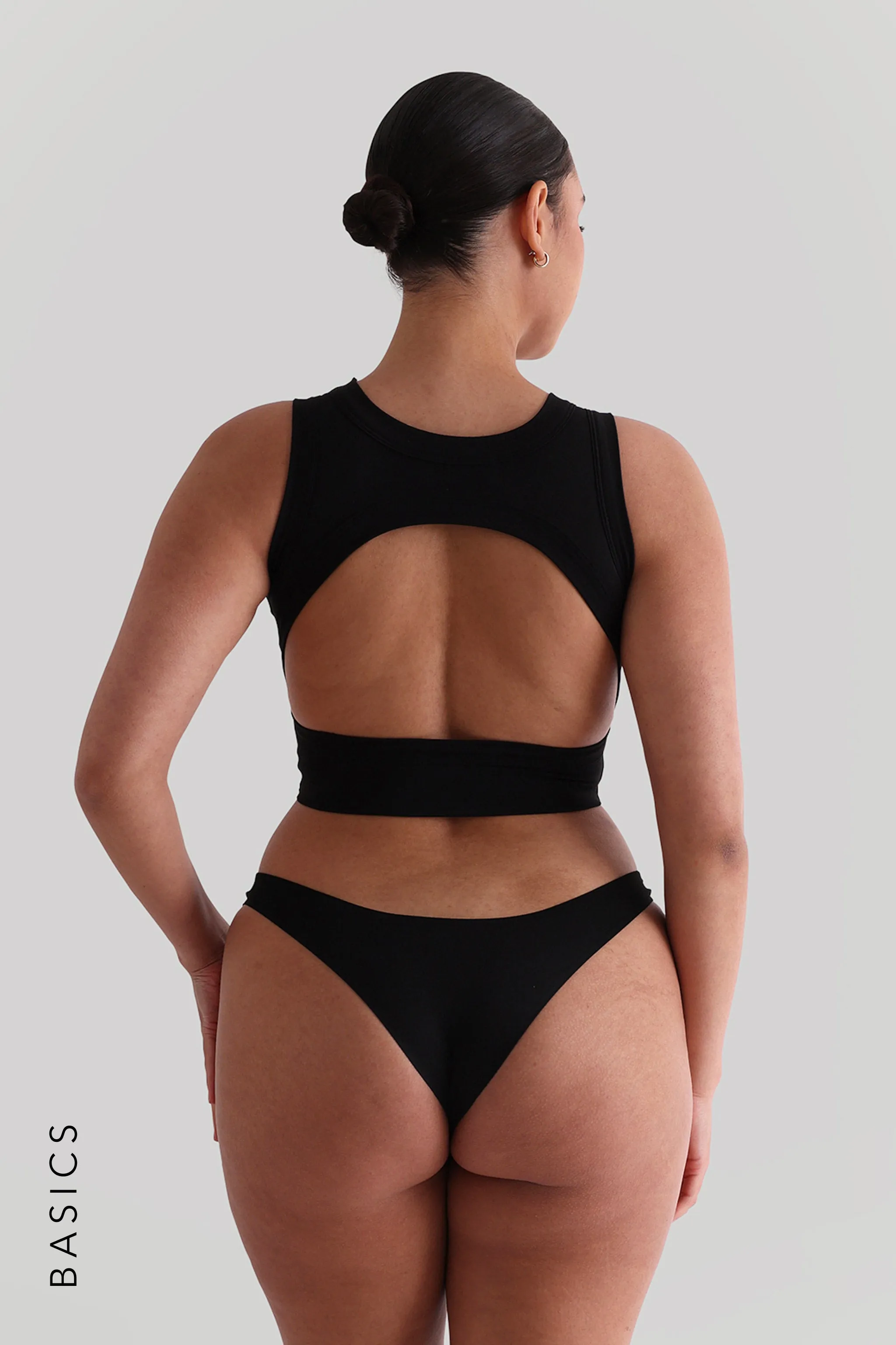 Open Back Crop Top - Black sold by My outfit online