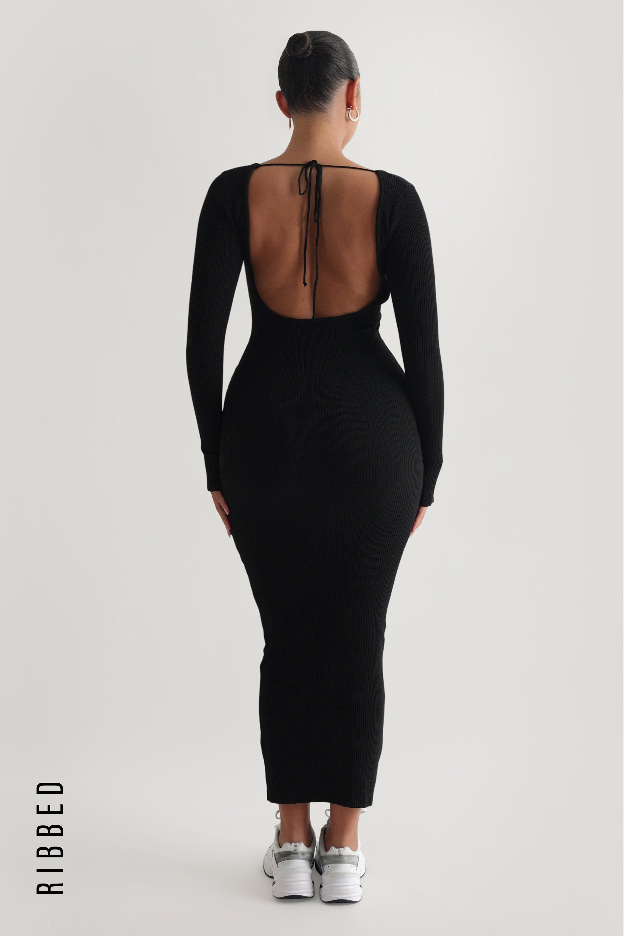 Gaia Ribbed Maxi Dress - Black sold by My outfit online product image thumbnail 2