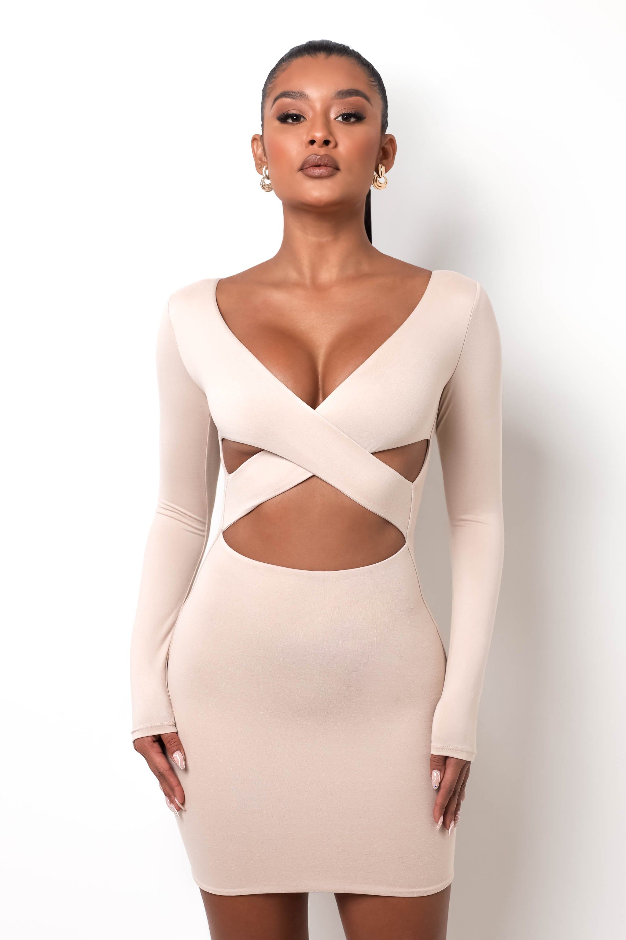 Abby Mini Dress - Oatmeal sold by My outfit online product image thumbnail 2