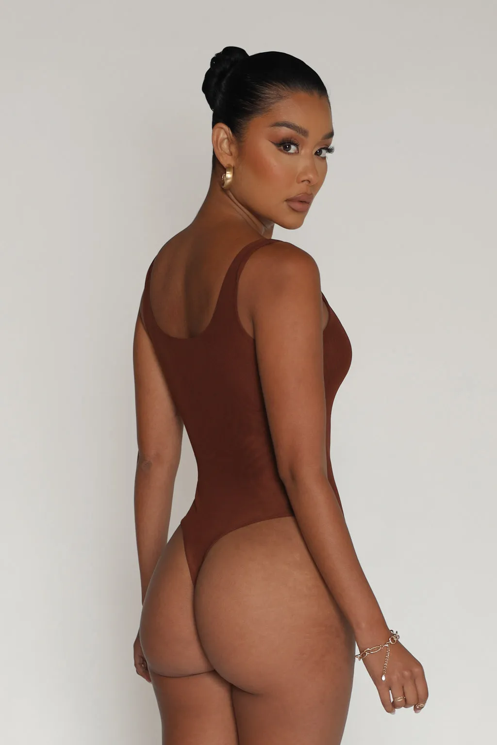 Simple Life Mesh Bodysuit - Brown sold by My outfit online product image thumbnail 2