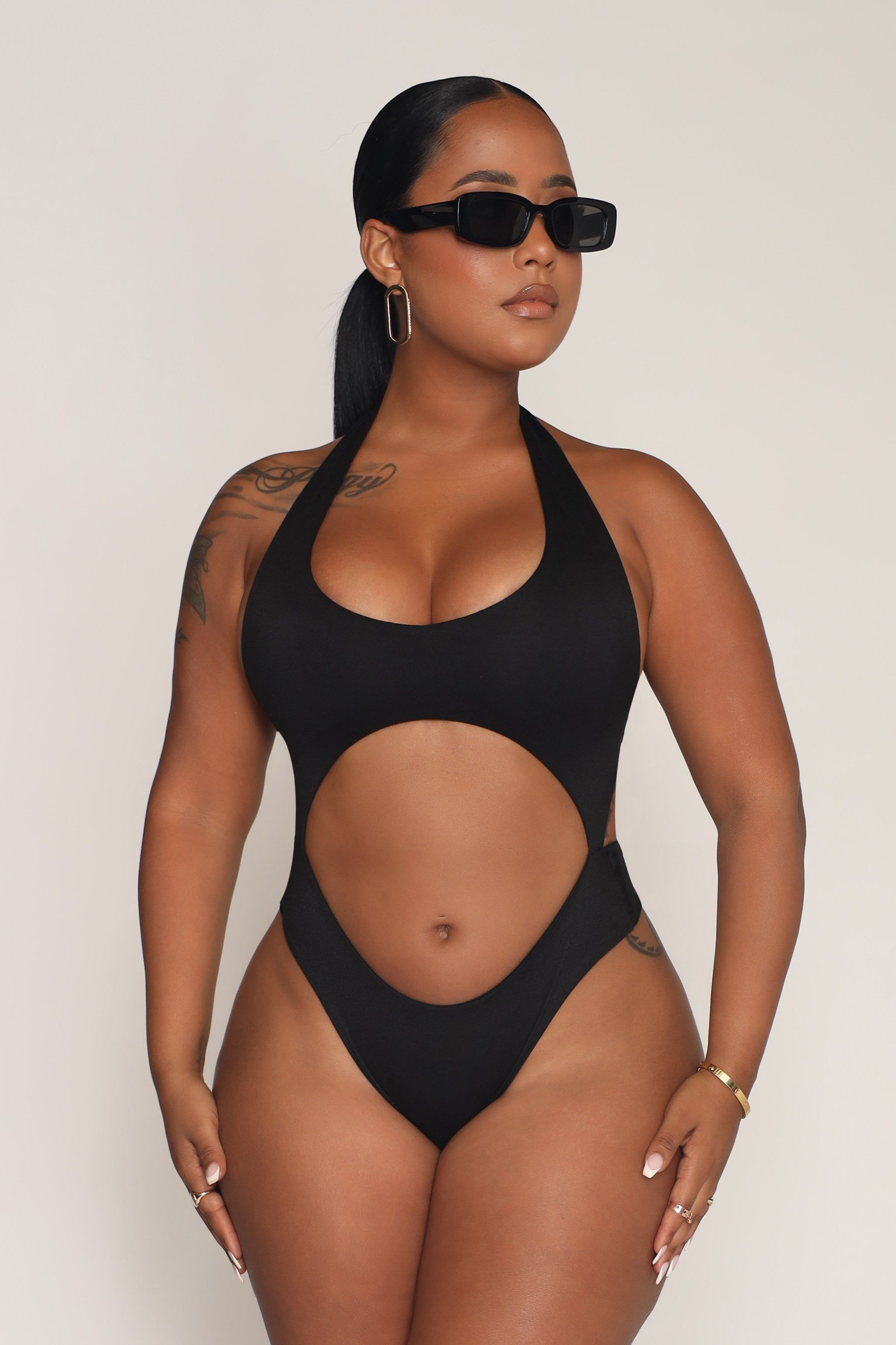 Stella Halter Bodysuit - Black sold by My outfit online