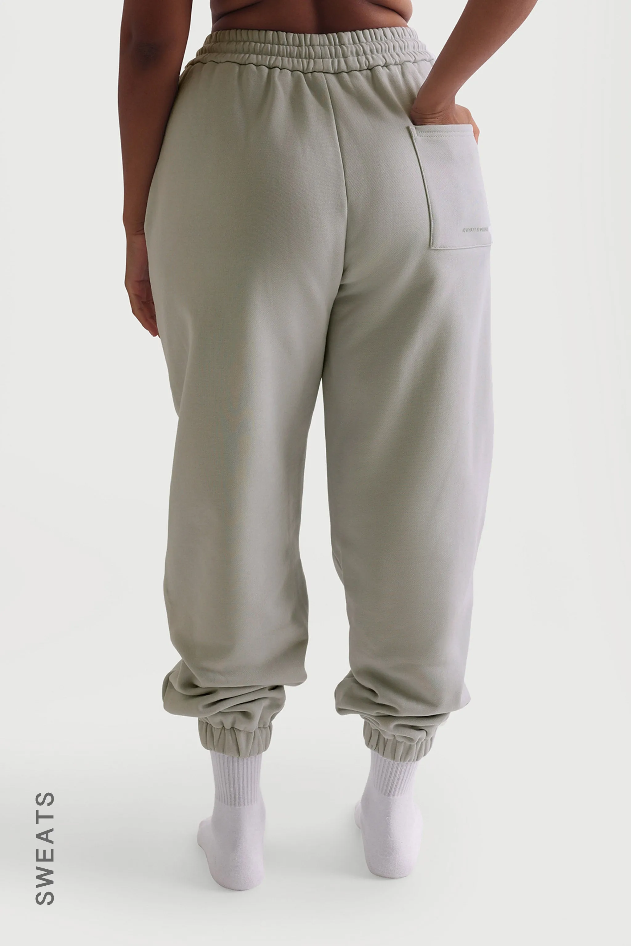 Baggy Fit Structured Sweatpants - Sage sold by My outfit online product image thumbnail 4