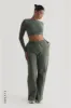 Structured Wide Leg Sweatpants - Forest Green sold by My outfit online