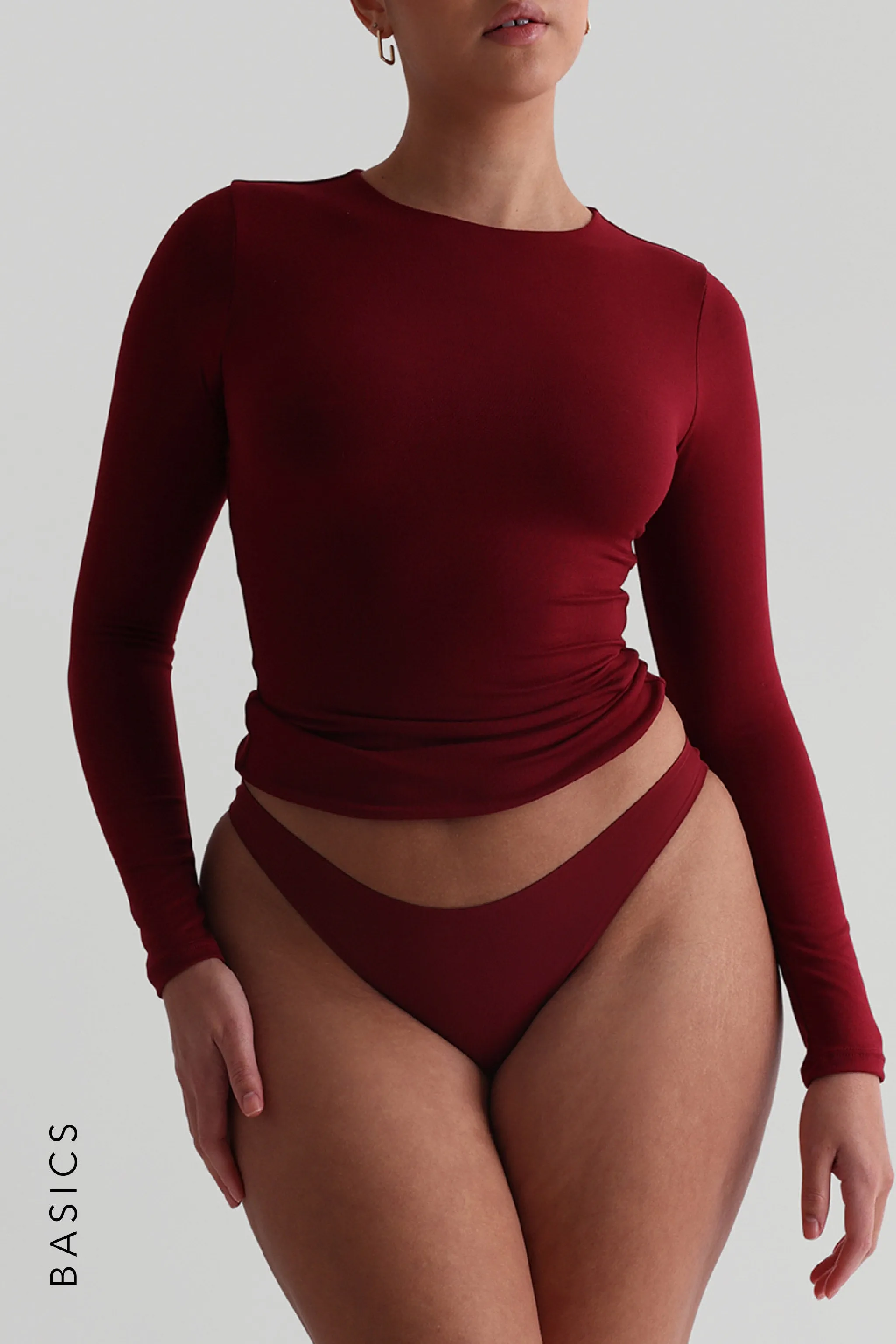 Mist Long Sleeve T-Shirt - Wine sold by My outfit online