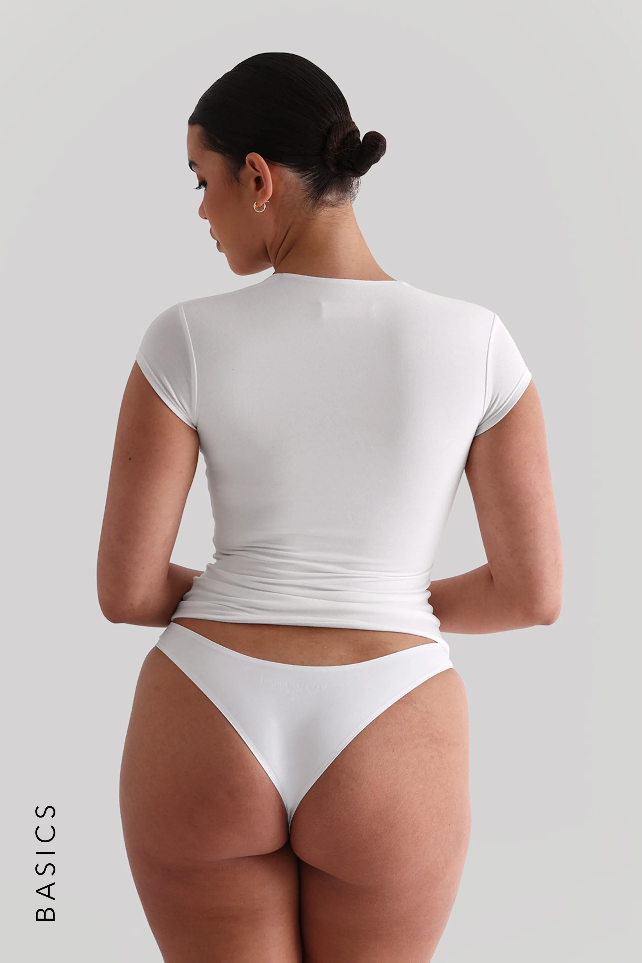 Cap Sleeve Square Neck T-Shirt - White sold by My outfit online product image thumbnail 4