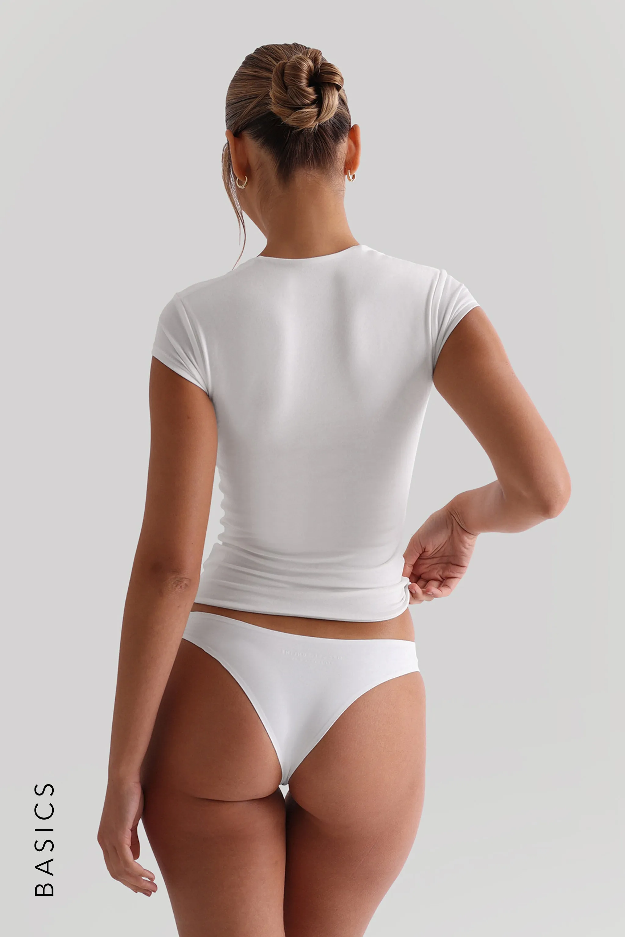 Cap Sleeve Square Neck T-Shirt - White sold by My outfit online product image thumbnail 2