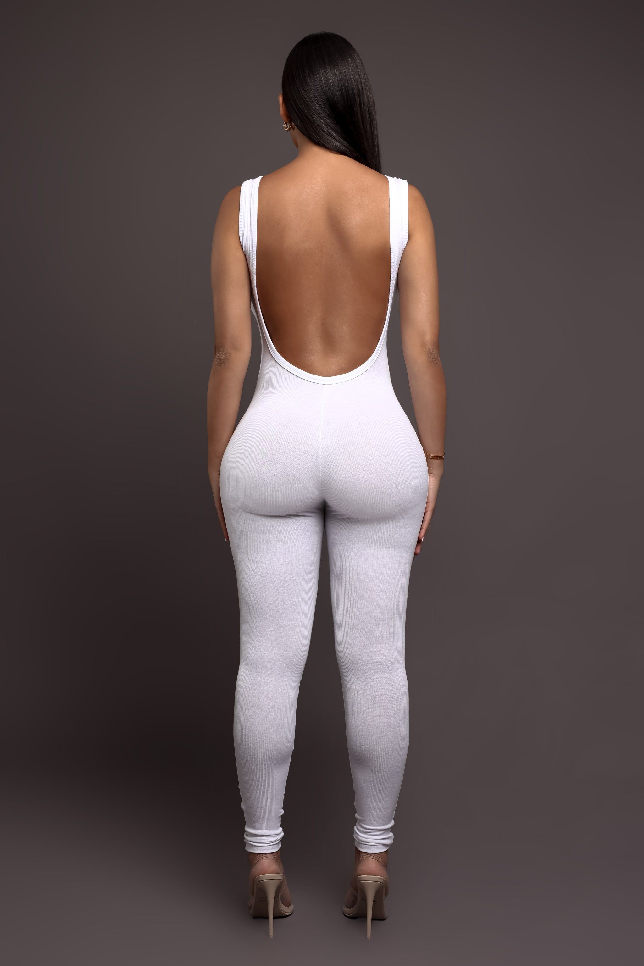 Ela Cotton Backless Jumpsuit - White sold by My outfit online product image thumbnail 3