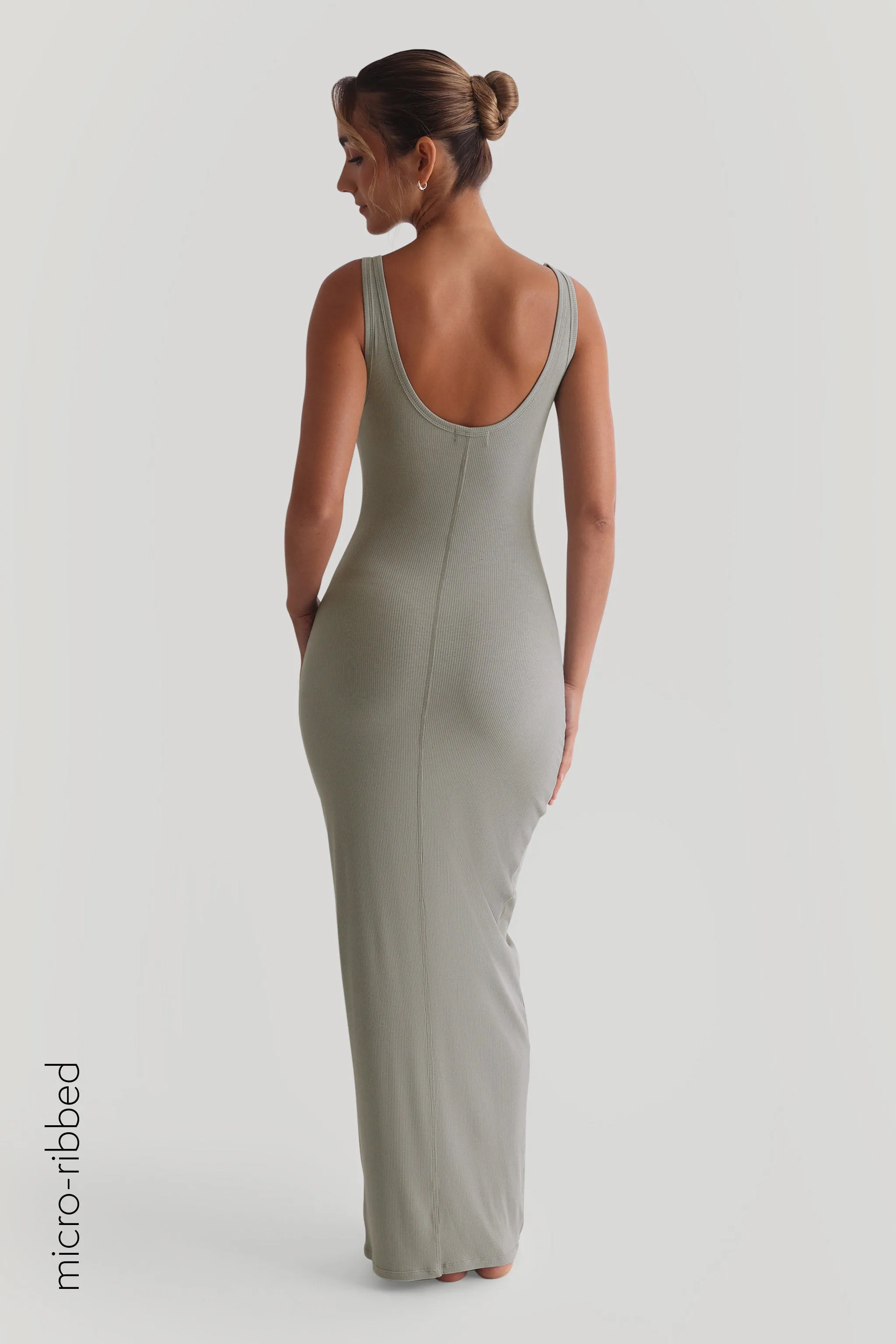Tank Micro-Ribbed Maxi Dress - Sage sold by My outfit online product image thumbnail 2