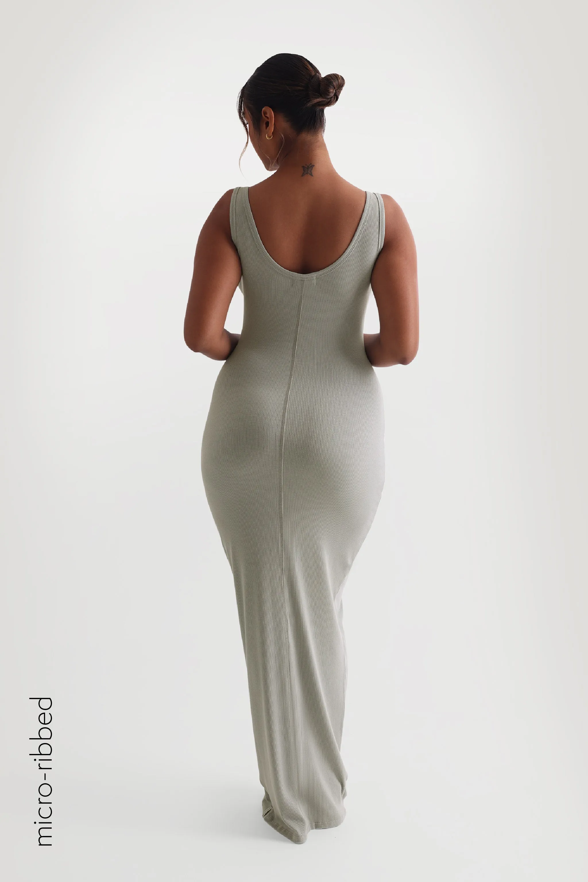 Tank Micro-Ribbed Maxi Dress - Sage sold by My outfit online product image thumbnail 4