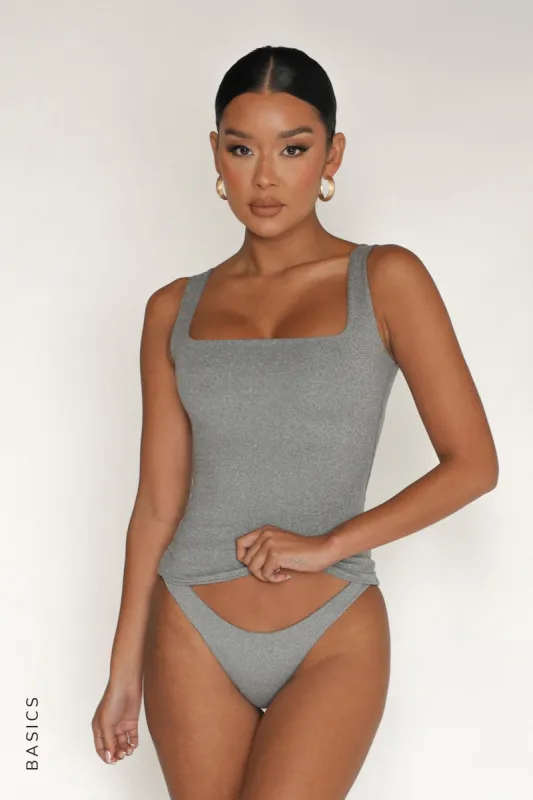 Second Skin Tank Top - Stone Gray sold by My outfit online
