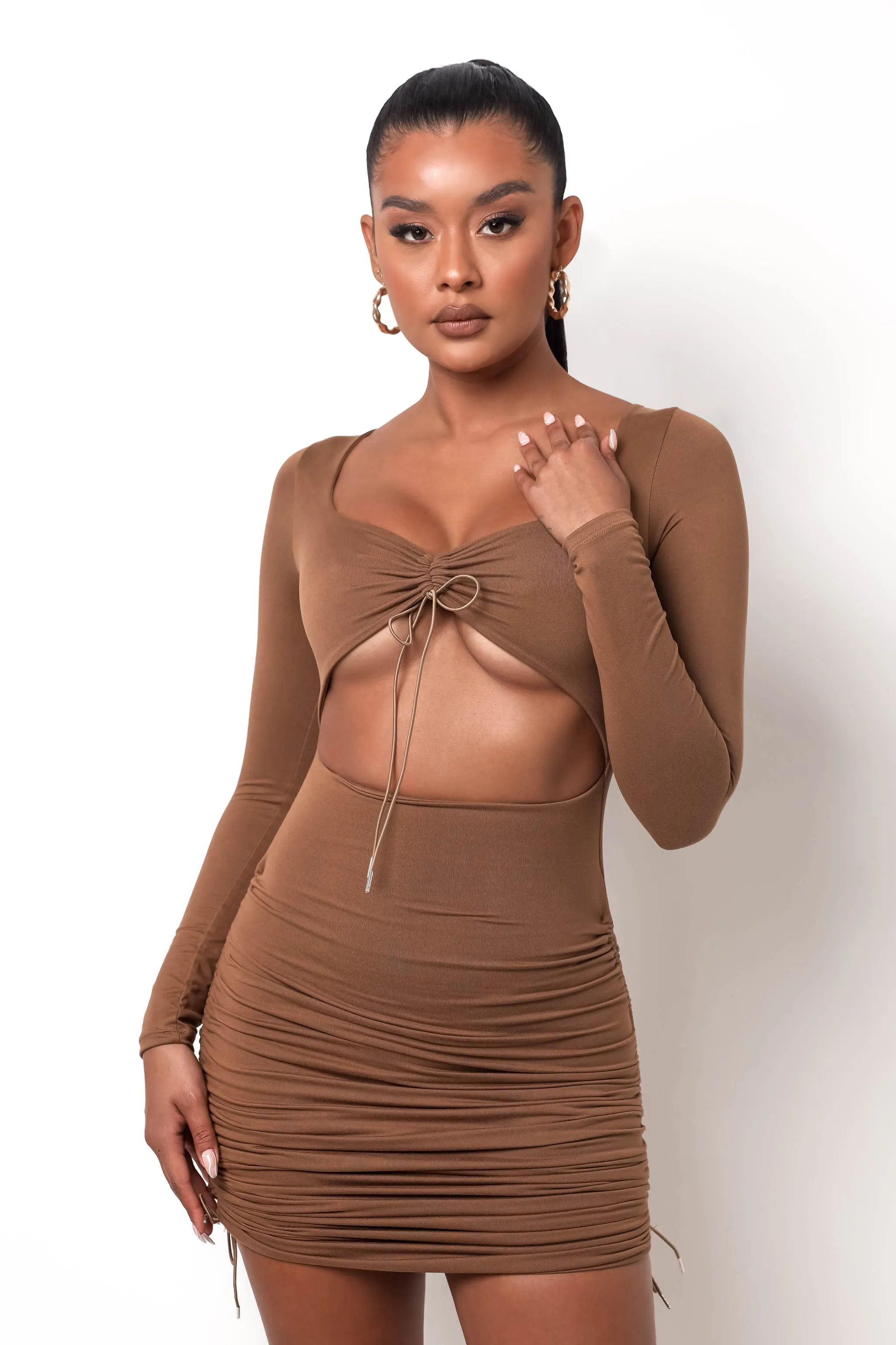 Olivia Mini Dress - Coffee sold by My outfit online